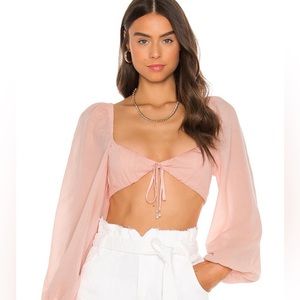 Majorelle Scottie Crop Top in Blush Nude
